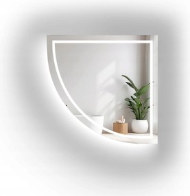 Zrkadlo s pieskovaným kruhom a Led podsvietením II 160x160