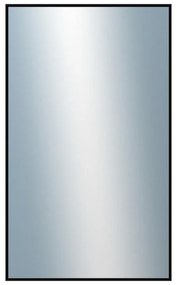 DANTIK - Zrkadlo v rámu, rozmer s rámom 60x100 cm z lišty Hliník čierna lesklá (7269016)