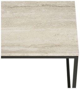 Čierny/béžový konferenčný stolík v dekore kameňa 60x90 cm Vita – House Nordic