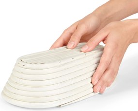 Oválna ošatka na kysnutie cesta