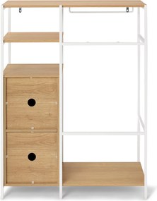 Detská šatníková skriňa »GRADE« s dvierkami a tyčou na oblečenie