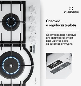 Klarstein Ignito plynová varná doska, 8 kW, liatinové rošty, časovač, regulácia teploty