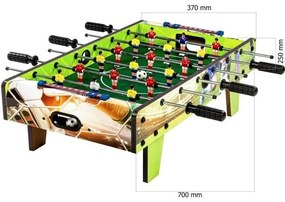 GamesPlanet® 70124 Mini stolný futbal s nožičkami, 70 x 37 x 25 cm, potlač