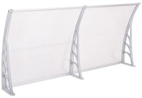 Plastová strieška v rôznych veľkostiach a farbách-Biela-240x90 cm