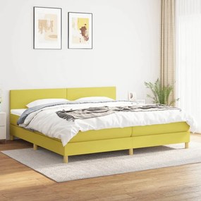Boxspring posteľ s matracom zelená 200x200 cm látka 3140488