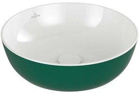 VILLEROY &amp; BOCH Artis okrúhle umývadlo na dosku bez otvoru, bez prepadu, priemer 430 mm, Forest, 417943BCS7