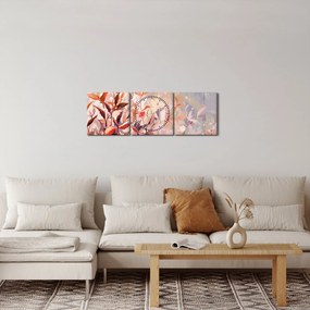 Obraz - Maľba pastelová jeseň (s hodinami) (90x30 cm)