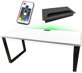 Písací Stôl Top Loft Biely 136x66x2,8 Model 2