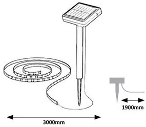 Rabalux ANSOO LED solárny pásik 77016