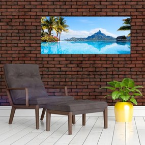 Obraz - Palmy a pláže (120x50 cm)
