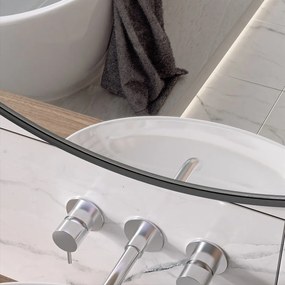 Erga Round, okrúhle zrkadlo 120cm, čierny rám, ERG-V01-ROUND-1212-BK