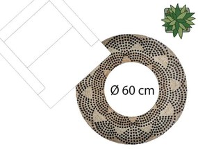 ATMOSPHERA Koberec Ivy, (fi) 120 cm, béžová/čierna