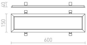 RED - Design Rendl - R12061 - LED Podhľadový panel STRUCTURAL LED/22W/230V