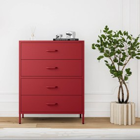 Komoda CARLA, 800 x 1015 x 400 mm, Modern: červený farba