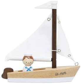Le Toy Van Drevená plachetnica s kapitánom