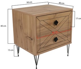 Nočný stolík Luna Pine