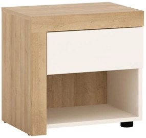 Nočný stolík Lyon Lyok03l 1s Dub Riviera Jasný/Biela