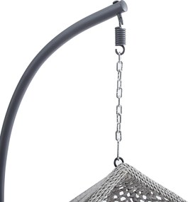 Závěsné houpací křeslo Houseland Imogen šedé S