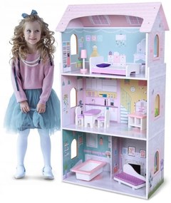 Drevený vysoký domček pre bábiky - Ecotoys
