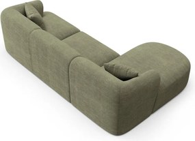 Zelená menčestrová rohová pohovka (ľavý roh/s leňoškou) Campi – Cosmopolitan Design