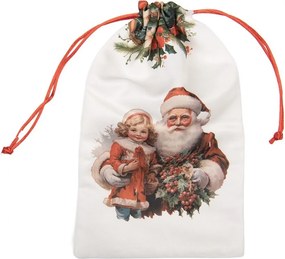 Látkové vianočné vrecko Santa - 14*1*22 cm