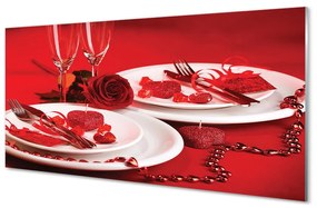 Obraz plexi Rose srdce okuliare 100x50 cm