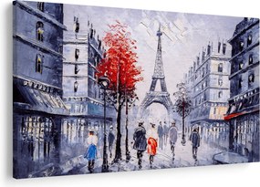 Obraz uličky v Paríži, olejomaľba (90x60 cm)