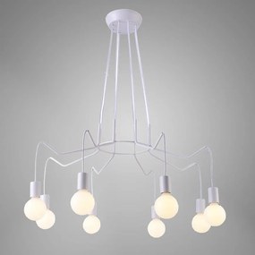 Basso Závesné svietidlo 8x40w E27 Biela matná