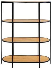 Čierna knižnica v dekore duba 36x111 cm Vita - House Nordic