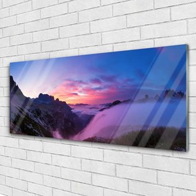 Obraz plexi Hmla hory východ slnka 125x50 cm