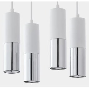 Luster na lanku ELIT 4xGU10/10W/230V biela