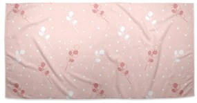 Sablio Uterák Biele a ružové kvety - 50x100 cm