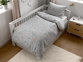 Krepové obliečky do postieľky Renforcé PINTURA sivé Rozmer obliečky: 45 x 65 cm | 90 x 140 cm