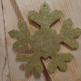 DECOLED Snehová vločka I, priemer 80 cm, zlatá