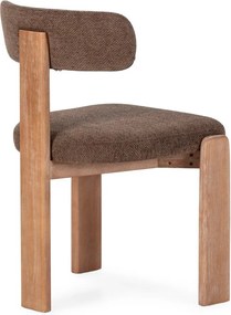 Hnedé čalúnené jedálenské stoličky v súprave 2 ks Nadia – MOME