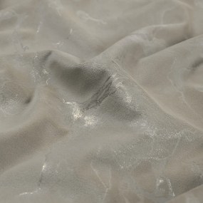 Biante Zamatový behúň na stôl Isabela IBL-019 Zlatý/dymový mramor na sivobéžovom 45x160 cm