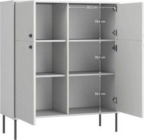 Skriňa ARIS 2D2D, sivá