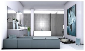 Svetlomodrý nášľapný oceľový odpadkový kôš 5 l Akira – Spirella