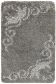 Kúpeľňový koberček Marika sivý, kvety