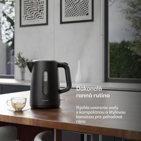 Klarstein Velaire rýchlovarná kanvica | 1,7 l | 2200 W | 360° otočný podstavec | Moderný minimalistický dizajn
