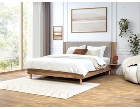 Svetlosivá dvojlôžková posteľ s roštom 140x190 cm Lior – Bobochic Paris