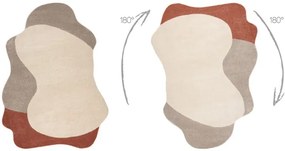 Koberec FUSION Shape  5710 krémový / tehlový