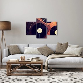 Obraz gramofónových dosiek (90x60 cm)
