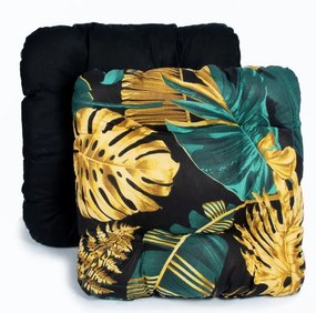 Podsedák na stoličku 40x40 cm - zeleno/zlaté listy
