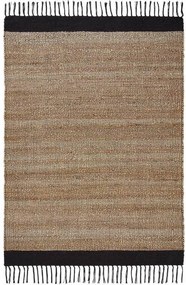 XXXLutz JUTOVÝ KOBEREC, 160/230 cm čierna, bahenná hnedá Linea Natura - Koberce - 001317008164