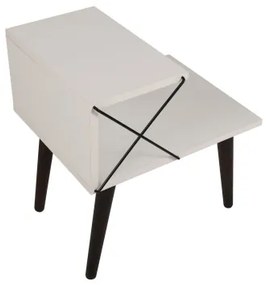 Nočný stolík CROSS 55x50 cm biela