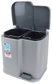CURVER DUO 15L+6L Odpadkový kôš 40 x 30 x 39,8 cm strieborný 04027-491