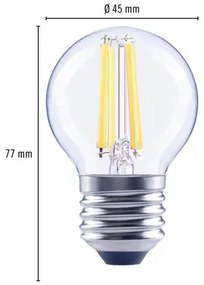 LED žiarovka FLAIR G45 E27 4W/40W 470lm 2700K číra stmievateľná