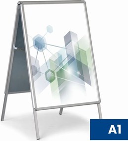 Reklamný A stojan A1, 585 × 835 mm, hliníkový rám
