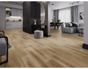 Mexen San Marcos, vinylová podlaha 1240x182 mm SPC 6,5 mm, IXPE 1,5 mm, 4-stranná V-drážka, dub, F1048-1240-182-505-4V1-01